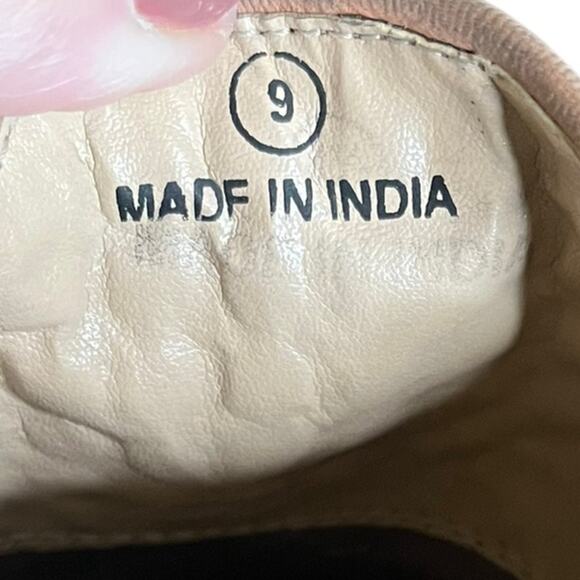 JOURNEE SIGNATURE PERRI Women's Pink‎ & Tan Woven Leather Slip-On Mule Size 9 - Picture 10 of 11